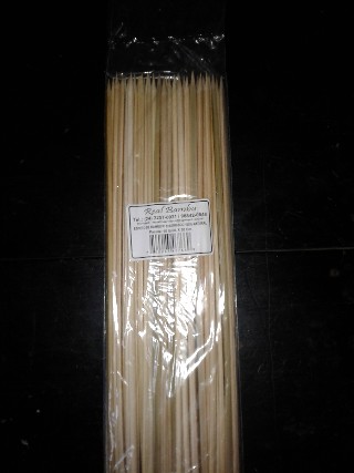 Foto 1 - espeto de bambu para churrasco