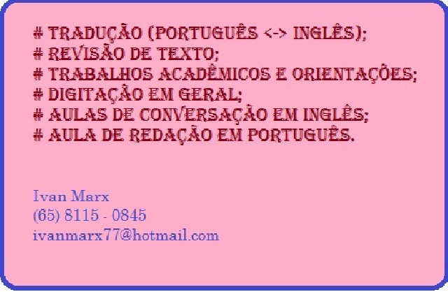 Tradução- revisão de texto- aulas de idioma